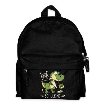 Schule Einschulung Dinosaurier Dino Schulkind - Kinder Rucksack - Schwarz - Vorne