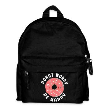 Donut Sorge Sei glücklich - Kinder Rucksack - Schwarz - Vorne