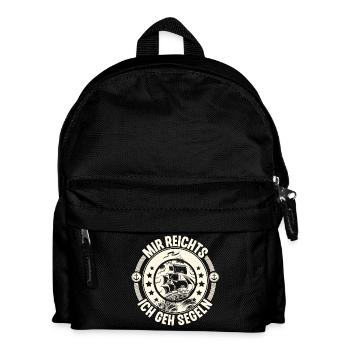 Segeln Segler Segelboot - Kinder Rucksack - Schwarz - Vorne