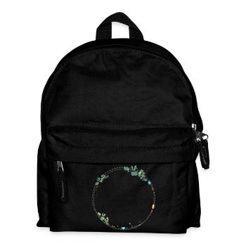 delicate frame made of ethno symbols - Kids' Backpack - black - Front