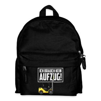 Gabelstapler Fahrer - Kinder Rucksack - Schwarz - Vorne