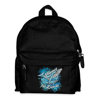 Walmama Walmutter mit Kind Immer für Dich da - Kinder Rucksack - Schwarz - Vorne