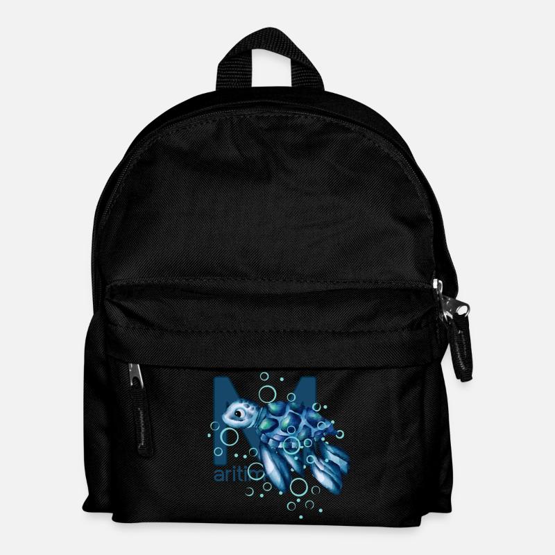 Maritim Wasserschildkröte - Kinder Rucksack - Schwarz