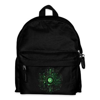 Matrix Style, Zeichen, Symbole, Cyber, SciFi, Code - Kinder Rucksack - Schwarz - Vorne