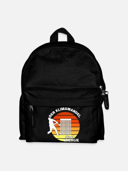Klimawandel Klimakleber spart Energie - Kinder Rucksack - Schwarz
