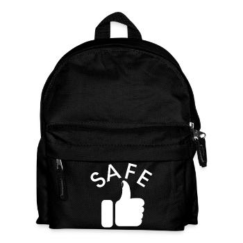 daumen hoch super Symbol gut safe icon Grafik - Kinder Rucksack - Schwarz - Vorne