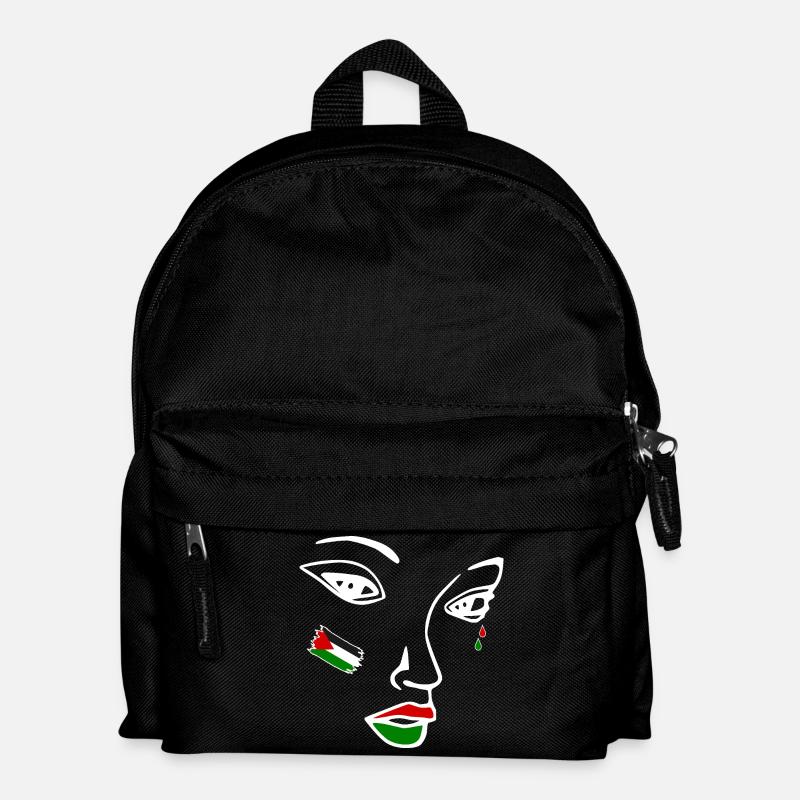 Free palestine - Kinder Rucksack - Schwarz
