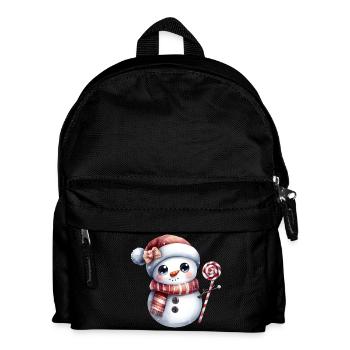 Bonhomme de neige mignon avec sucette - Sac à dos Enfant - noir - Devant