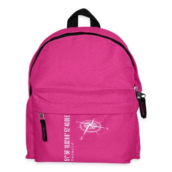 Koordinaten Detmold - Kinder Rucksack - Fuchsia - Vorne