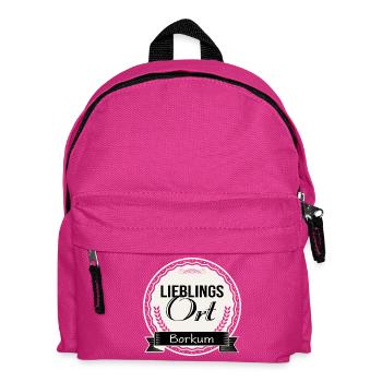 Lieblingsort Borkum - Kinder Rucksack - Fuchsia - Vorne