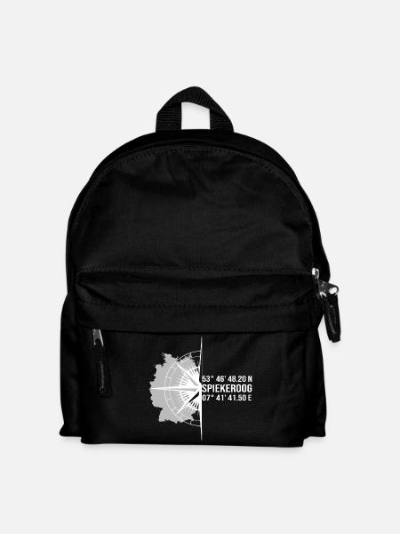 Koordinaten Spiekeroog - Kinder Rucksack - Schwarz