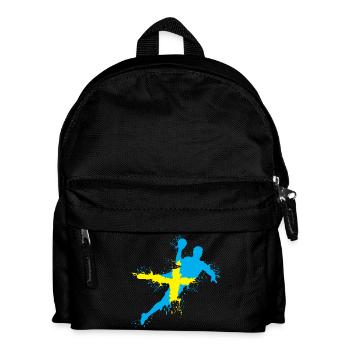 Handball Team Schweden Wurf Explosion EM Logo icon - Kinder Rucksack - Schwarz - Vorne