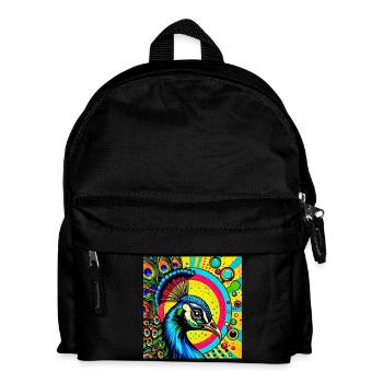 Peacock Pop Art - Kids' Backpack - black - Front