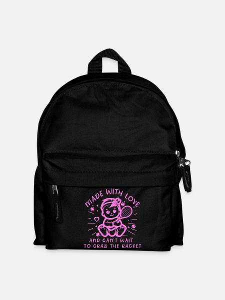 Baby Tennis Body zur Geburt Tennisbaby - Kinder Rucksack - Schwarz