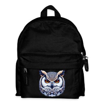 Eule - Kinder Rucksack - Schwarz - Vorne