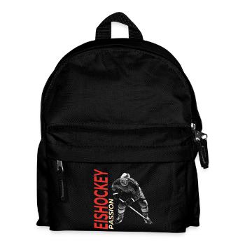 Eishockey Passion - Kinder Rucksack - Schwarz - Vorne