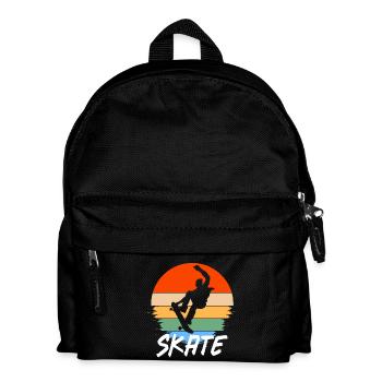 Skateboard - Kinder Rucksack - Schwarz - Vorne