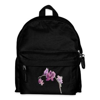 Orchidee - Pflanze - Blume - Kinder Rucksack - Schwarz - Vorne