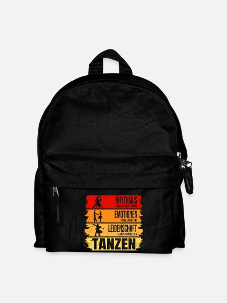 Tanzen: Rhythmus - Emotionen - Leidenschaft - Kinder Rucksack - Schwarz