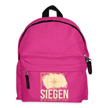 Siegen Koordinaten - Kinder Rucksack - Fuchsia - Vorne