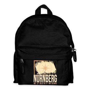 Nürnberg Koordinaten - Kinder Rucksack - Schwarz - Vorne