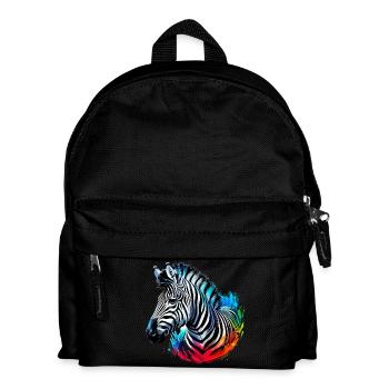 Zebra - Kinder Rucksack - Schwarz - Vorne
