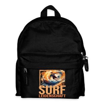 Surf Leidenschaft - Kinder Rucksack - Schwarz - Vorne