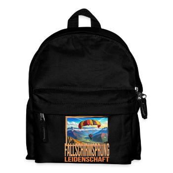 Fallschirmsprung Leidenschaft - Kinder Rucksack - Schwarz - Vorne