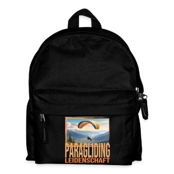 Paragliding Leidenschaft - Kinder Rucksack - Schwarz - Vorne