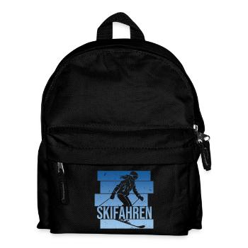 Skifahren - Kinder Rucksack - Schwarz - Vorne