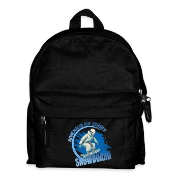 Adrenalin auf Schnee - Snowboard - Kinder Rucksack - Schwarz - Vorne