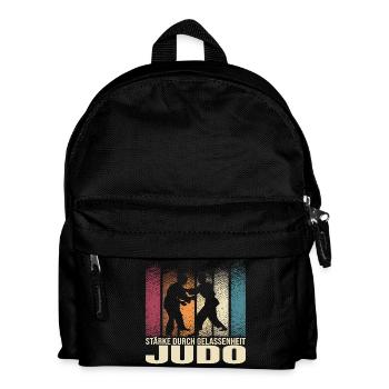 Stärke durch Gelassenheit - Judo - Kinder Rucksack - Schwarz - Vorne