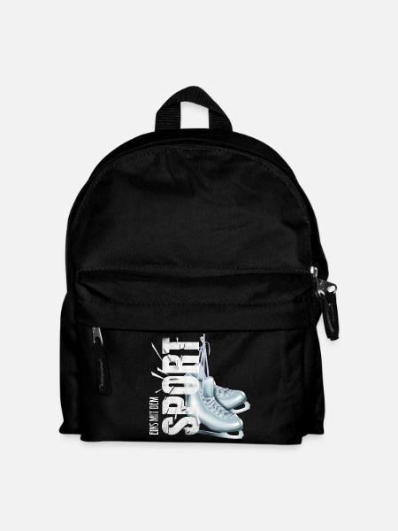 Eins mit dem Sport - Eiskunstlaufen - Kinder Rucksack - Schwarz