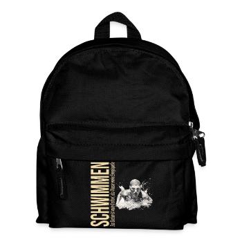 Das Becken ist mein Kraftort - Schwimmen - Kinder Rucksack - Schwarz - Vorne