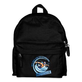 Der Weg zur Entspannung - Schwimmen - Kinder Rucksack - Schwarz - Vorne