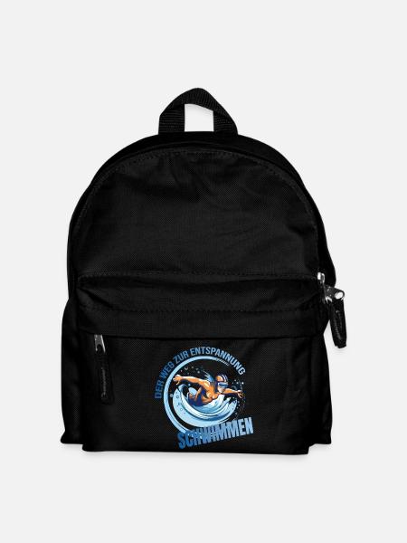 Der Weg zur Entspannung - Schwimmen - Kinder Rucksack - Schwarz