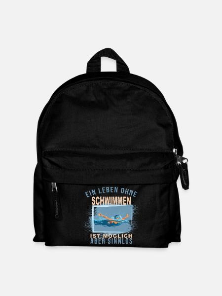 Ein Leben ohne Schwimmen ist möglich, aber Sinnlos - Kinder Rucksack - Schwarz