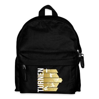 Turnen - Kinder Rucksack - Schwarz - Vorne