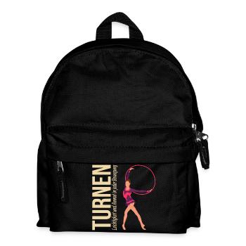 Turnen: Leichtigkeit und Anmut in jeder Bewegung - Kinder Rucksack - Schwarz - Vorne
