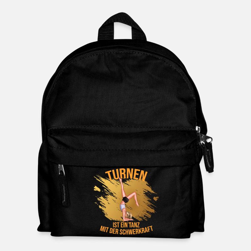 Turnen ist ein Tanz mit der Schwerkraft - Kinder Rucksack - Schwarz