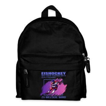 Wo der Sound der Schlittschuhe zur Melodie wird - Kinder Rucksack - Schwarz - Vorne