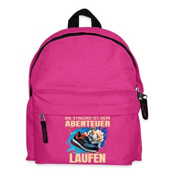 Laufen: Die Strecke ist dein Abenteuer - Kinder Rucksack - Fuchsia - Vorne