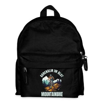 Adrenalin im Blut - Mountainbike - Kinder Rucksack - Schwarz - Vorne