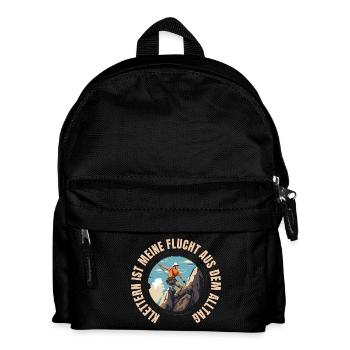 Klettern ist meine Flucht aus dem Alltag - Kinder Rucksack - Schwarz - Vorne