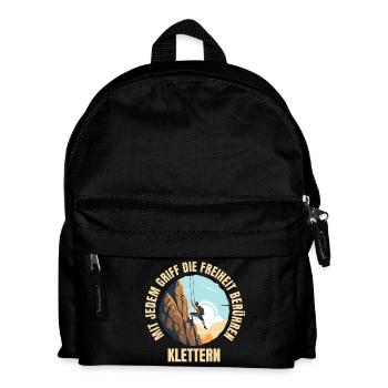 Mit jedem Griff die Freiheit berühren - Kinder Rucksack - Schwarz - Vorne