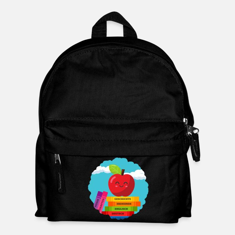 Buntes Schulanfang-Design für Kinder Einschulung - Kinder Rucksack - Schwarz