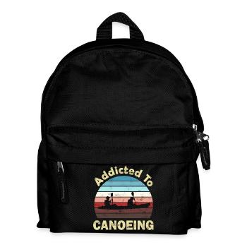Kanu Kanufahrer - Kinder Rucksack - Schwarz - Vorne