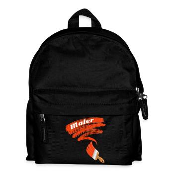 Kreativer Malpinsel Schriftzug - Kinder Rucksack - Schwarz - Vorne