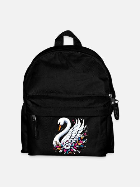 Schwan - Kinder Rucksack - Schwarz