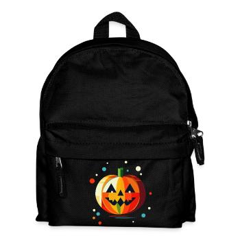 Citrouille géométrique d’Halloween aux couleurs vives - Sac à dos Enfant - noir - Devant